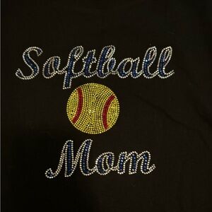XL Luv my bling Softball Mom